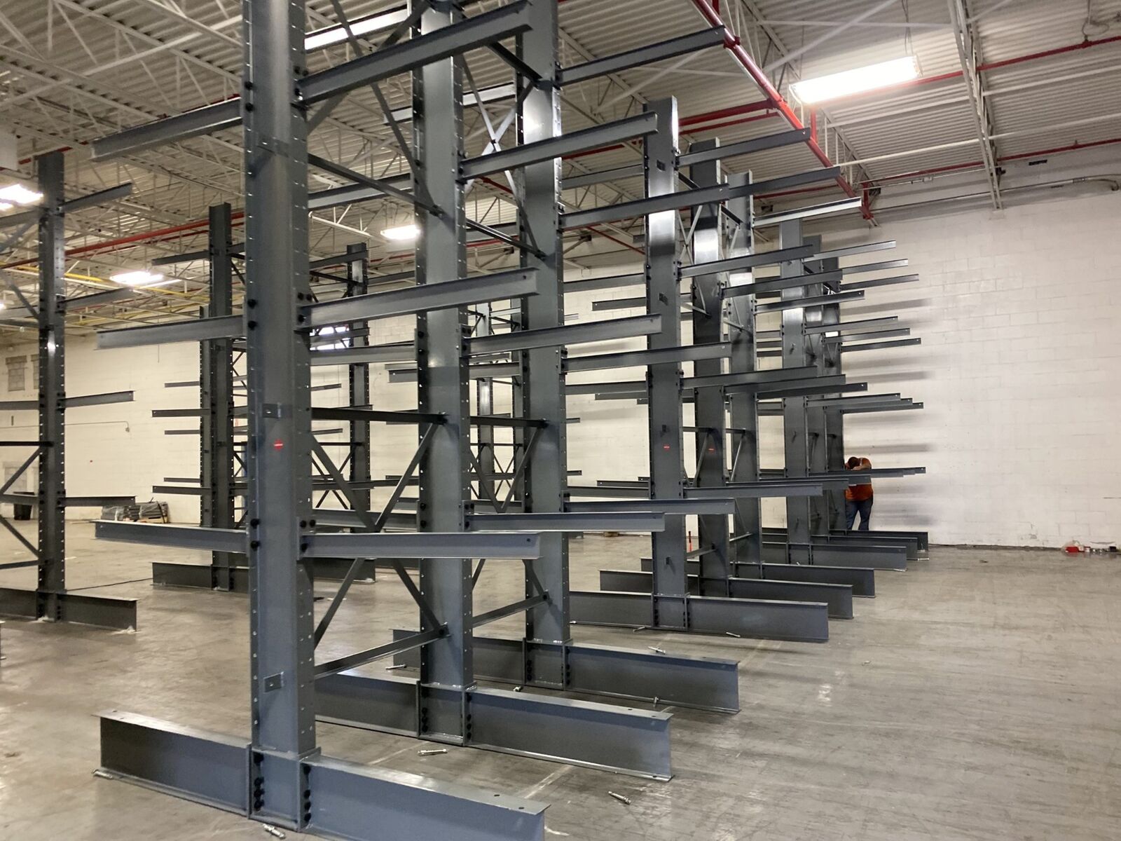 Cantilever Rack installed in a warehouse