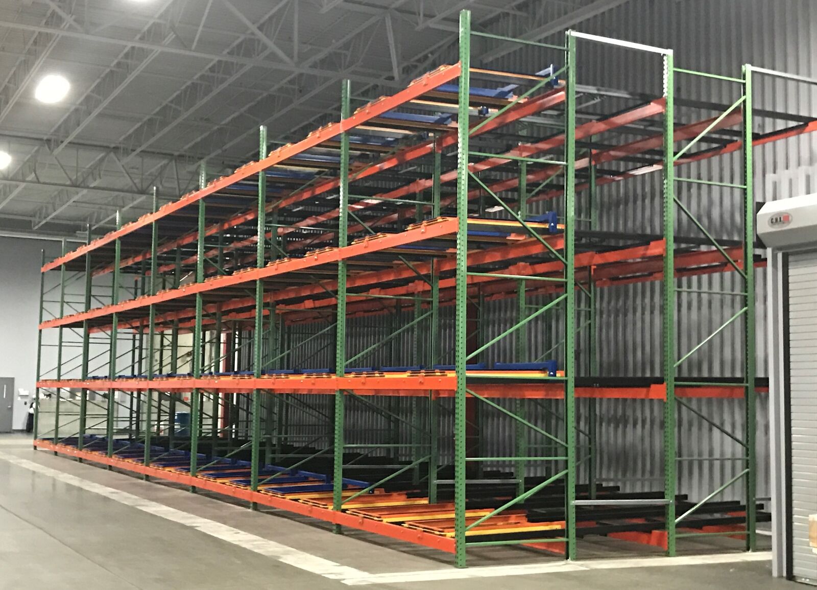 Pushback Rack in an Ocala, FL area warehouse